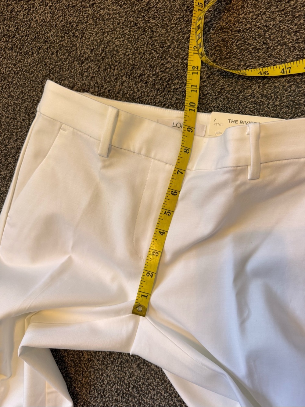 Loft NWTS Riveria White Cropped Dress Pants Size 2P Slim Tailored Legs Pockets - Picture 14 of 14